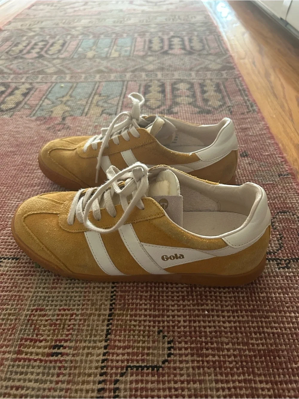 Gola Sneaker in Mustard Yellow and White